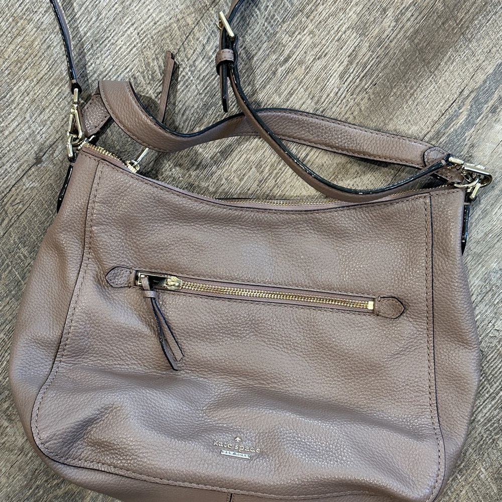 Kate Spade Taupe Leather Hobo Bag
